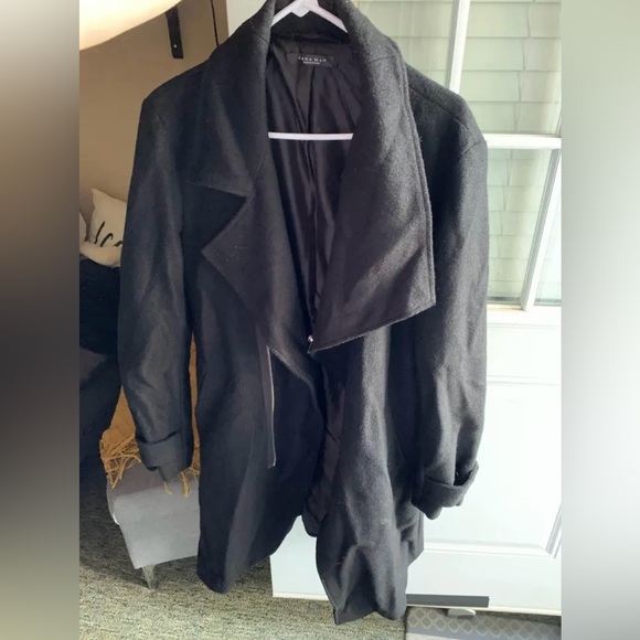 Zara Other - ZARA Men’s Long Peacoat Black Size Medium